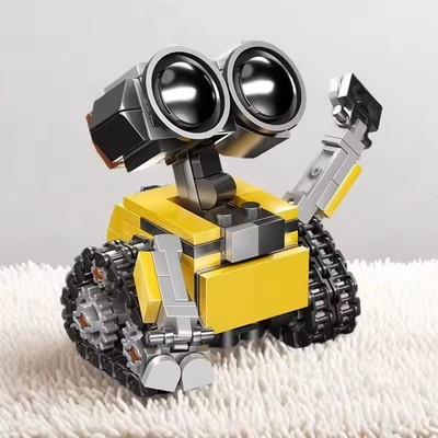 WALL-E Robot Building Blocks Cute Yellow Mecha Model Brick Kit Toy