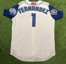 2001 TEAM ISSUED MAJESTIC TONY FERNANDEZ TORONTO BLUE JAYS BASEBALL JERSEY