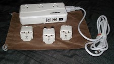 Bestek 220V to 110V Voltage Universal Travel Adapter with 6A 4Port USB Bag US