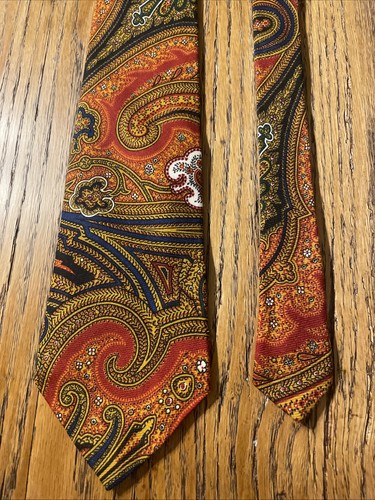 Vintage EUC Polo Ralph Lauren 100% Wool Paisley Tie USA Hand Made Necktie - Picture 4 of 9
