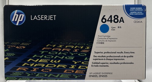 HP 648A Cartuccia Toner Ciano (CE261A) CP4025 CP4525 NUOVA - Foto 1 di 5