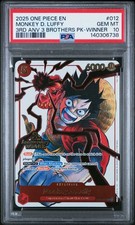 2025 ONE PIECE 3RD ANV TOURNAMENT 3 BROTHERS PACK WINNER MONKEY D. LUFFY PSA 10