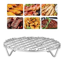 Stackable Cooking Shelf Round Cooling Rack BBQ Grilling Net Wire Mesh Stand Tray