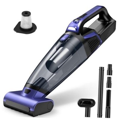 Pet Hair Handheld Vacuum Cordless: 20000PA High Power Car Vacuum with Purple