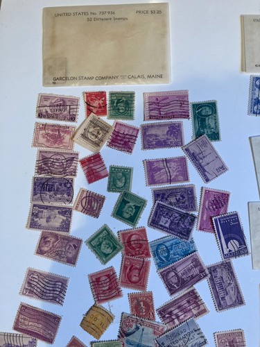 GARCELON STAMP COMPANY vintage US stamps UNHINGED flags of states PACKETS - 第 2/8 張圖片
