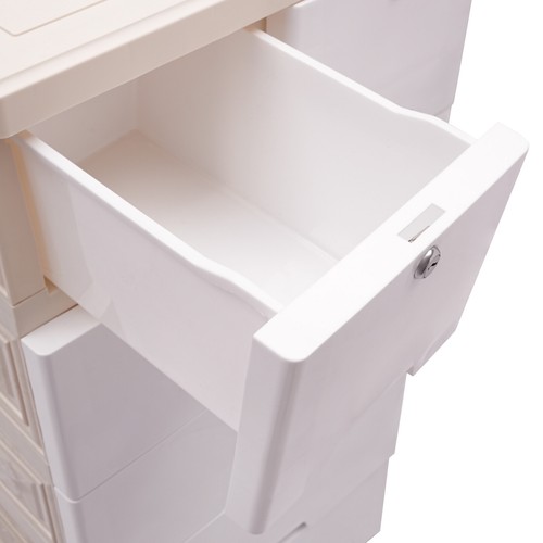 Cómoda organizadora de cajón de plástico con 6 cajones para dormitorio - Imagen 16 de 26