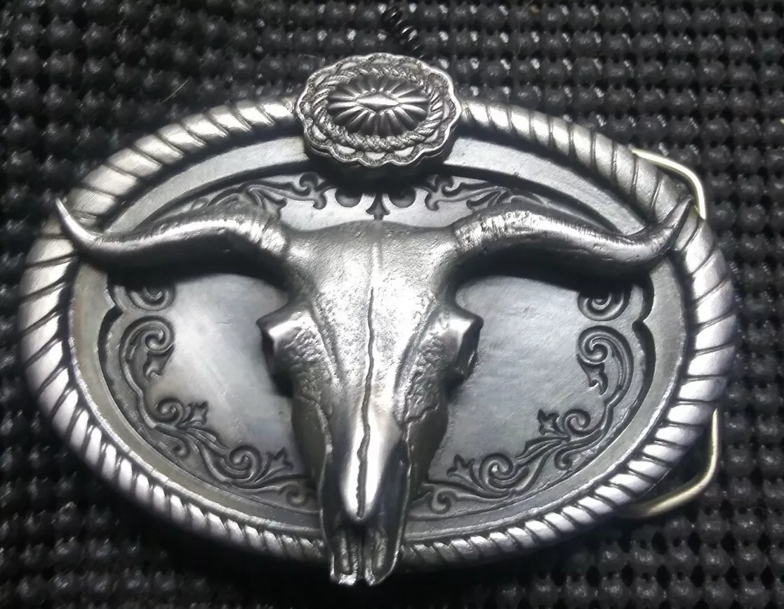 Bull skull belt clearance buckle