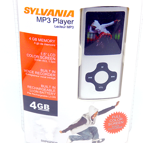Sylvania 4 GB Video MP3 Player Gray Full Color Audio Video SMPK4083B NEW - Picture 2 of 4