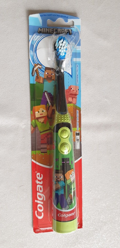 Colgate Minecraft Toothbrush Battery Powered Extra-Soft Bristles for Ages 3+Kids - Picture 3 of 4