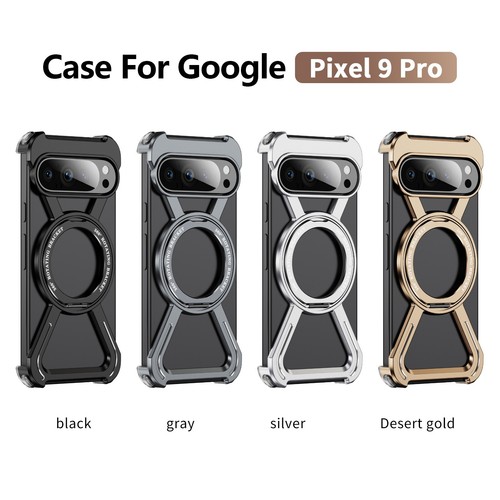 Magnetic Aluminum Metal Frameless Bumper Stand Case For Google Pixel 8 9 Pro XL - Picture 16 of 23