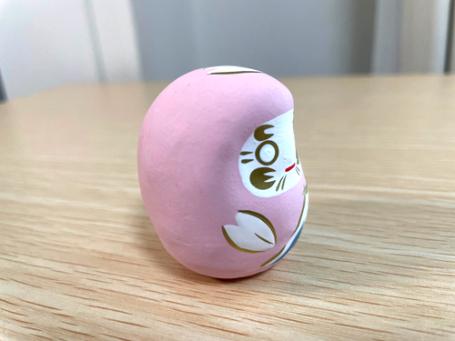 2"H Fujisan Sakura Pink Daruma Doll Wish Making Good Luck Fortune Made in Japan - Picture 6 of 13