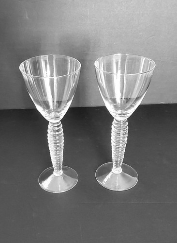 Juego de 2 copas de vino SASAKI 9" en patrón Cleopatra descontinuadas en 1999 - Imagen 3 de 6