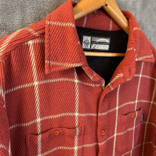prAna Red Flannel Corduroy Plaid Long Sleeve Button Up Shirt XL - Bild 4 von 14