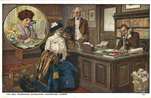 Bell Telephone, Adv. Card #R-1. 'Bell Telephone Announces Visitors.' UB. UNP. - Picture 2 of 4