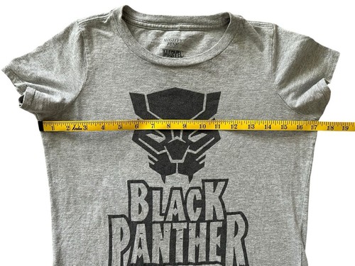 T-shirt Marvel Black Panther grigia di Mighty Fine (Junior's Small) - Foto 6 di 8