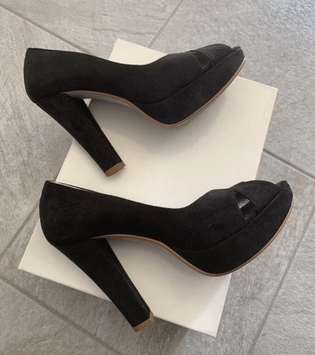 Scarpe décolleté spuntate scamosciate nero Eve Milano Made in Italy 36 - Foto 7 di 7