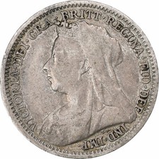 [#1285357] United Kingdom, Victoria, 3 Pence, 1900, London, Silver, VF(30-35), K