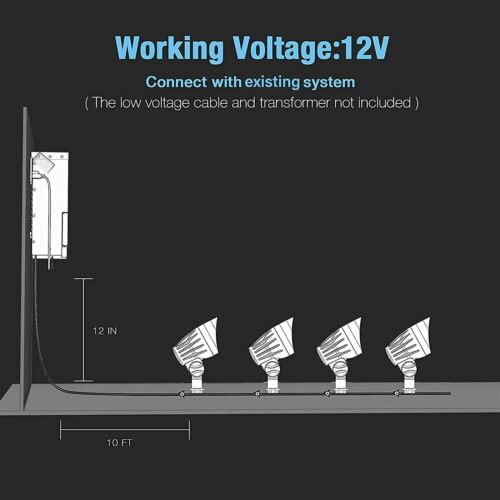 GOODSMANN Low Voltage Landscape Lighting LED 2700K 400 Lumen 4 Pack for Outdoor - Picture 7 of 7