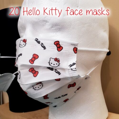 Hello Kitty face mask lot 20 pieces disposable reusable masks new sealed Sanrio - Picture 3 of 10