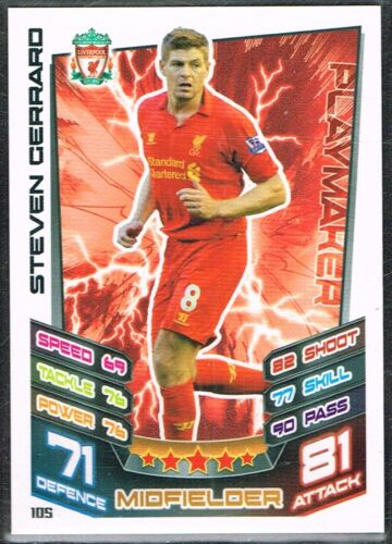 Topps MATCH ATTAX 2012-13 ☆ PREMIER LEAGUE ☆ Football Cards #1 to #180 - Picture 106 of 181