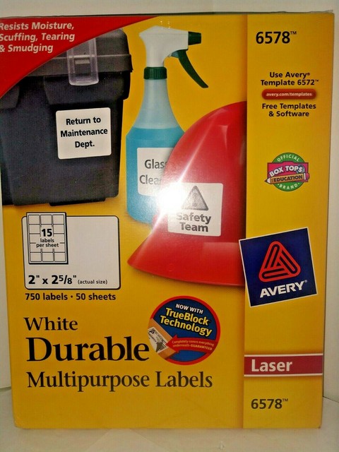 Avery Dennison Ave-6578 6578 Permanent Durable Id Label - 2 ...