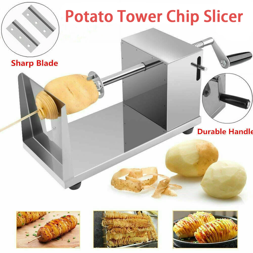 Potato Twister Spiral cutter Stainless Steel Slicer Machine Fruit Tornado Chips