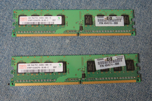 Hynix Memory 2GB (2x 1GB) 6400U Desktop PC DDR2 DIMM 2RX8 - Picture 2 of 3