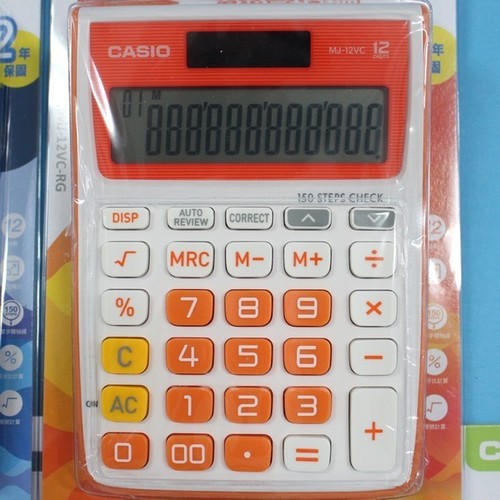 Casio calculator MJ-12VC Mini Desk 150 Step Check Localized number Solar+Battery - Picture 11 of 11