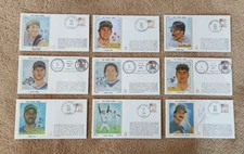 1986 New York Mets Z Silk Cachet Envelope FDC full set world series + autograph