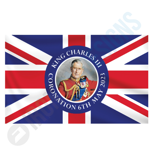 KING CHARLES III CORONATION FLAG - IRON ON TSHIRT TRANSFERS - A6 A5 A4 - 第 1/5 張圖片