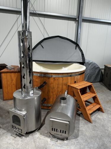 Hot Tub Badefass AUßEN Holzofen GFK Wanne - Bild 6 von 10