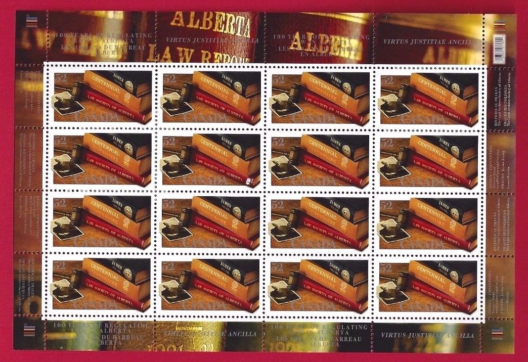 Canada  #2228   "Alberta Law Society"   Brand New  2007  Pristine Pane Issue