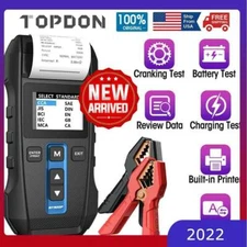 TOPDON BT300P Car 12V 24V Battery Tester Heavy Duty Truck Digital with Printer