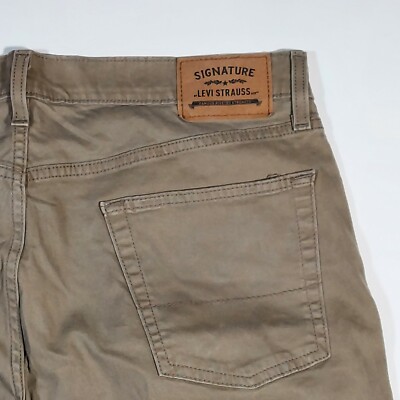 【34×30】USA製 金タグ Levi's Sta Prest Slacks Levi Strauss Signature Straight Khaki Jeans Mens Sz 36x30