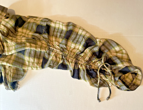 NWT! We The Free People e Pacific Dawn Black Green Plaid Shirt Wool NWT NEW - Picture 12 of 16