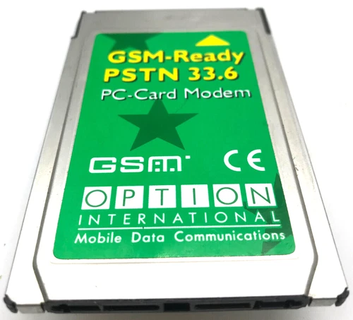Option International GSM-Ready PSTN 33.6K PCMCIA Karte Model : EK/04765  #WL96