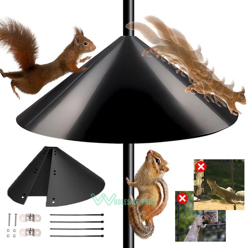 Deflector de ardilla de 16 pulgadas para poste colgante de comedero para pájaros
