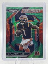 2023 Prizm Football Ja’Marr Chase Green Wave Emergent No. H-7 Bengals 