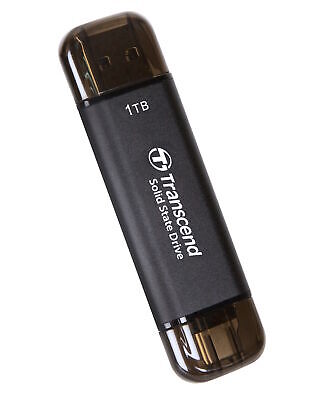 Transcend ESD310C 1TB USB-A Portable External SSD - Black Transcend ESD310C 1TB USB-A Portable External SSD - Black
