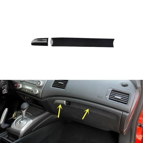 For Honda Civic 8th FD2 2006-2009 Carbon Fiber Interior Center Console Stickers - Picture 16 of 42