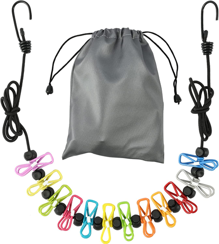 Retractable Portable Clothesline – 12 Clips for Indoor Laundry & Outdoor Camping - Picture 11 of 12