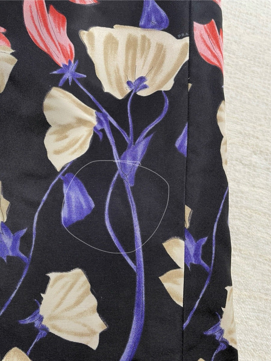 希少！【美品】PRADA ビンテージ スカート Prada Vintage Archive Resort 2008 Black Floral Print Full