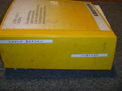 Liebherr LTM 1400-7.1 Crane Spare Parts Catalog Manual PN 072054 xz