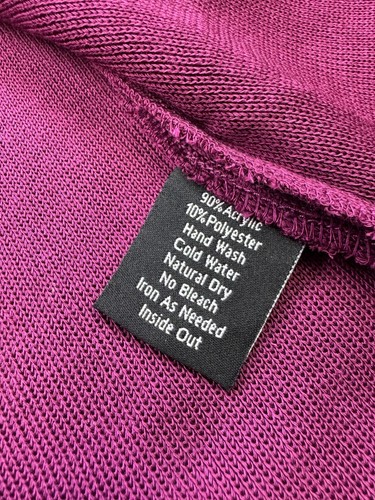 Misook Jacket Women XS Purple Detail Stitch Trim Open Front Cardigan Sweater NWT - Picture 4 of 9