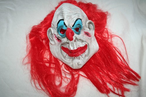 VTG HALLOWEEN CLOWN MASK KILLER RED HAIR SCARY SEWER DWELLER IT STEPHEN KING HTF - Picture 16 of 16