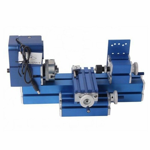 Mini Motorized Lathe 24W DIY Metal Woodworking Tool Hobby Model Making - Foto 3 di 7