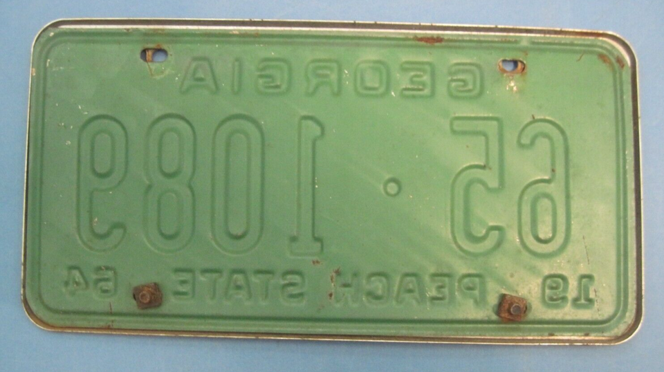 1964 license plate with original frame eBay