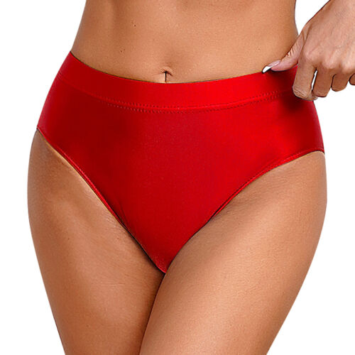 Damen Badehose einfarbig Höschen glänzend Tangas weich Slip Seide Satin Schlüpfer frech - Bild 26 von 102