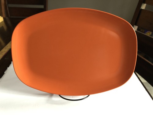 Vintage Melmac Stetson Platter Plate MCM Orange USA Mold 518 Melamine - Picture 2 of 7
