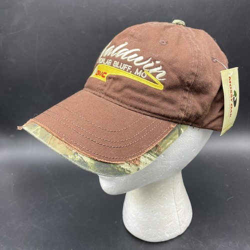Baldwin GMC Poplar Bluff MO Cap Hat Embroidered Adjustable Brown w Camo Trim